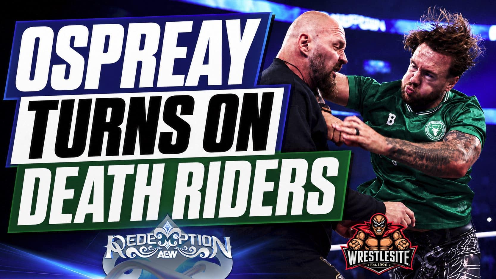 Will Ospreay protects Kenny Omega from the Death Riders before Omega attacks him after AEW Redemption