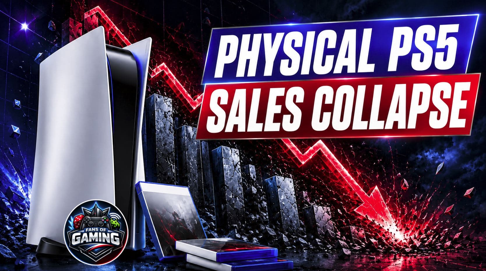 Physical PlayStation 5 games sit on retail shelves as boxed sales decline across major gaming markets