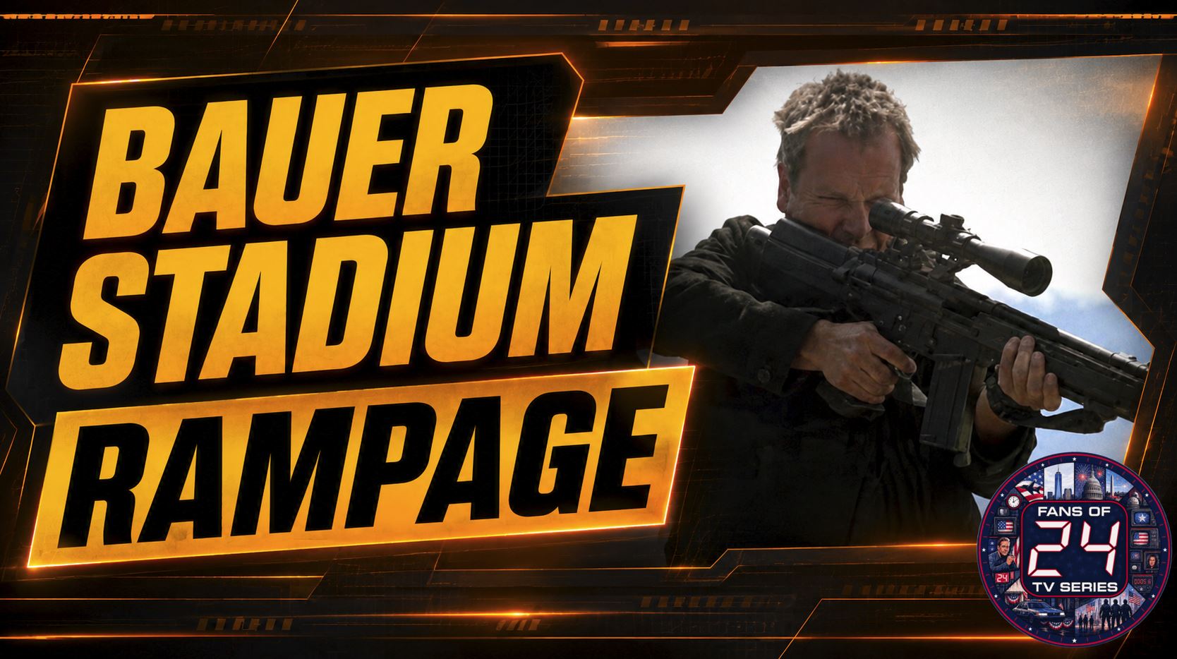 Jack Bauer battles armed enemies inside the stadium during intense 24 Season 2 finale showdown