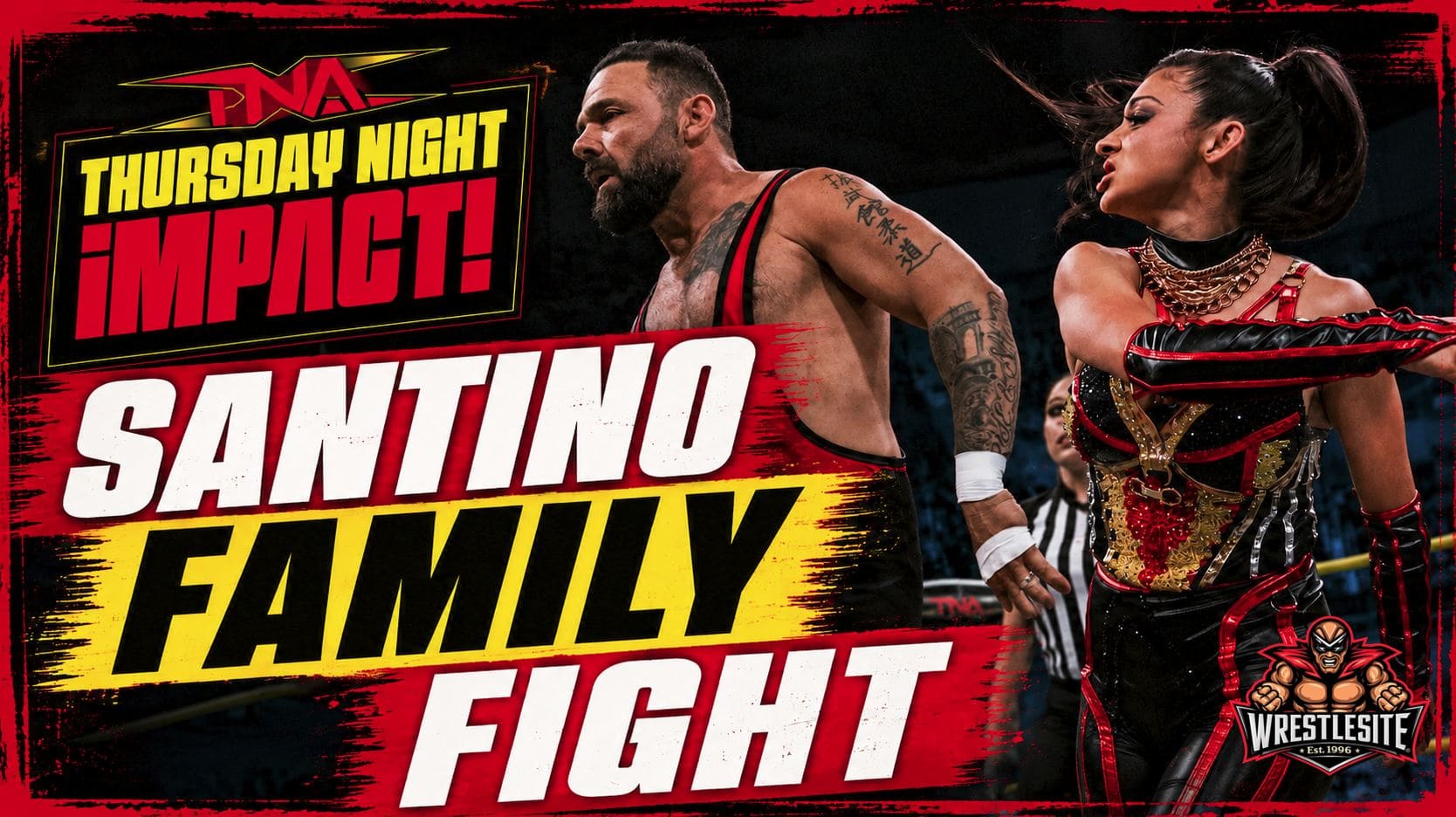 Santino Marella and Indi Hartwell battle Arianna Grace and Stacks during a family-driven TNA iMPACT match