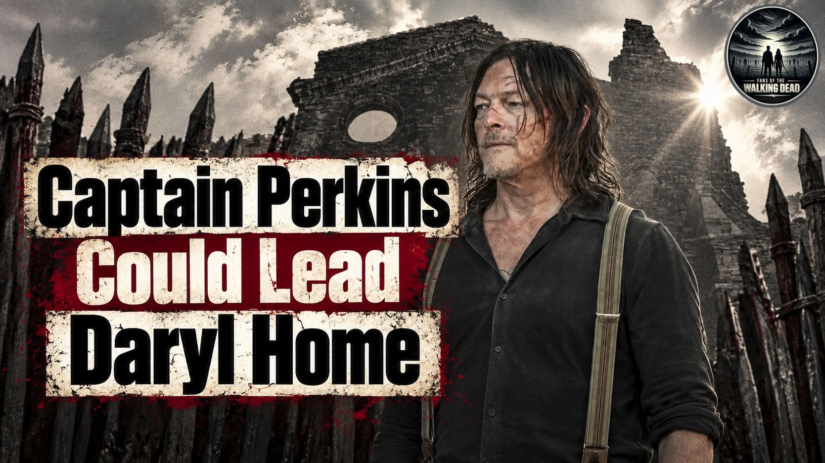 Captain Alejandro Perkins stands over an injured Daryl Dixon in the first teaser for the final season