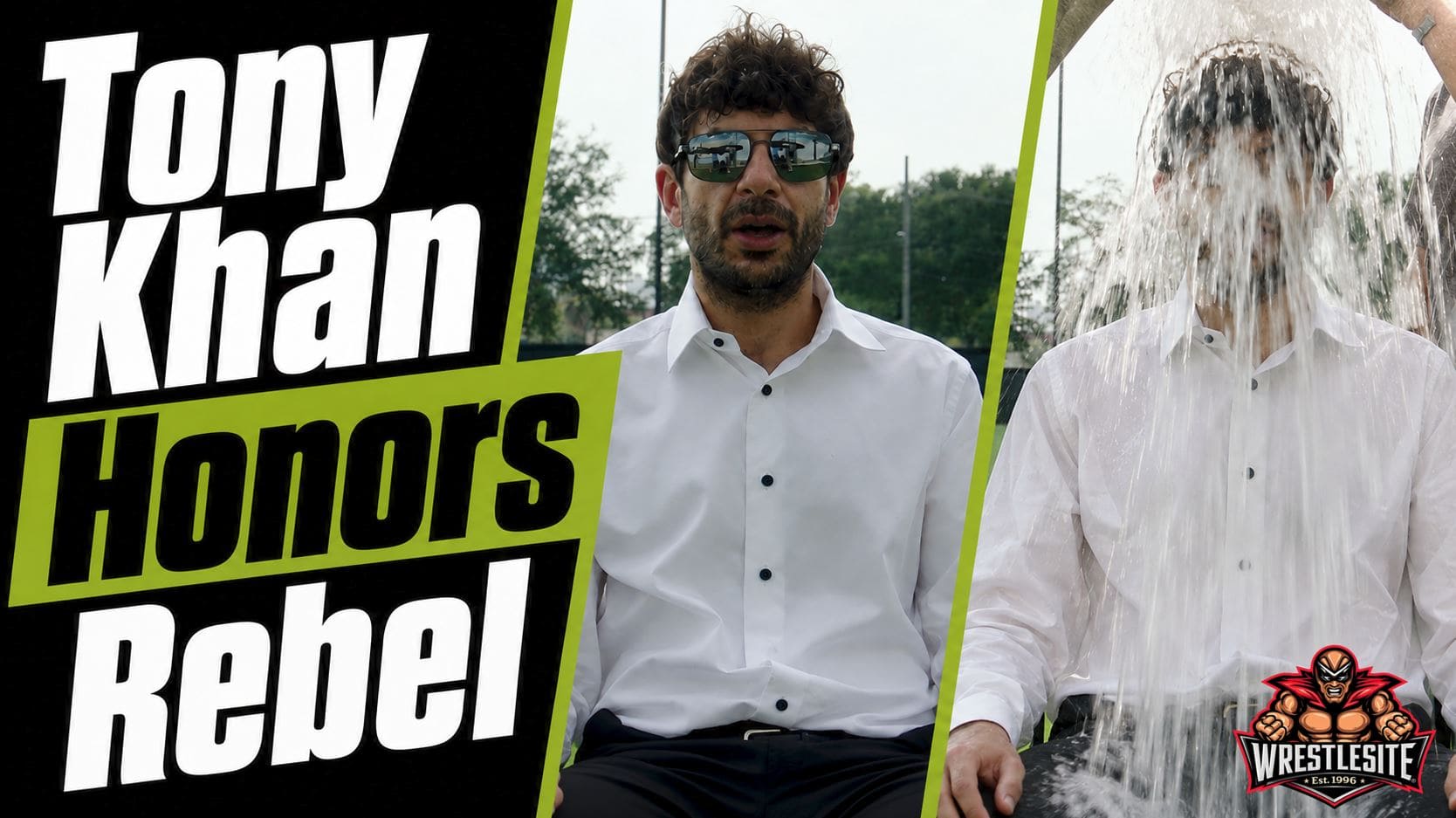 Tony Khan participates in the ALS Ice Bucket Challenge during Jacksonville Jaguars training camp to honor Rebel