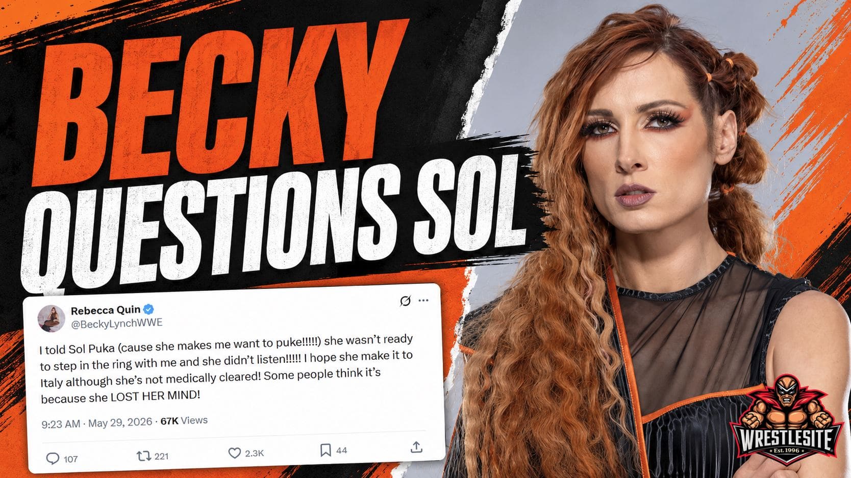 Becky Lynch faces Sol Ruca at WWE Clash in Italy as medical clearance claim adds title match tension