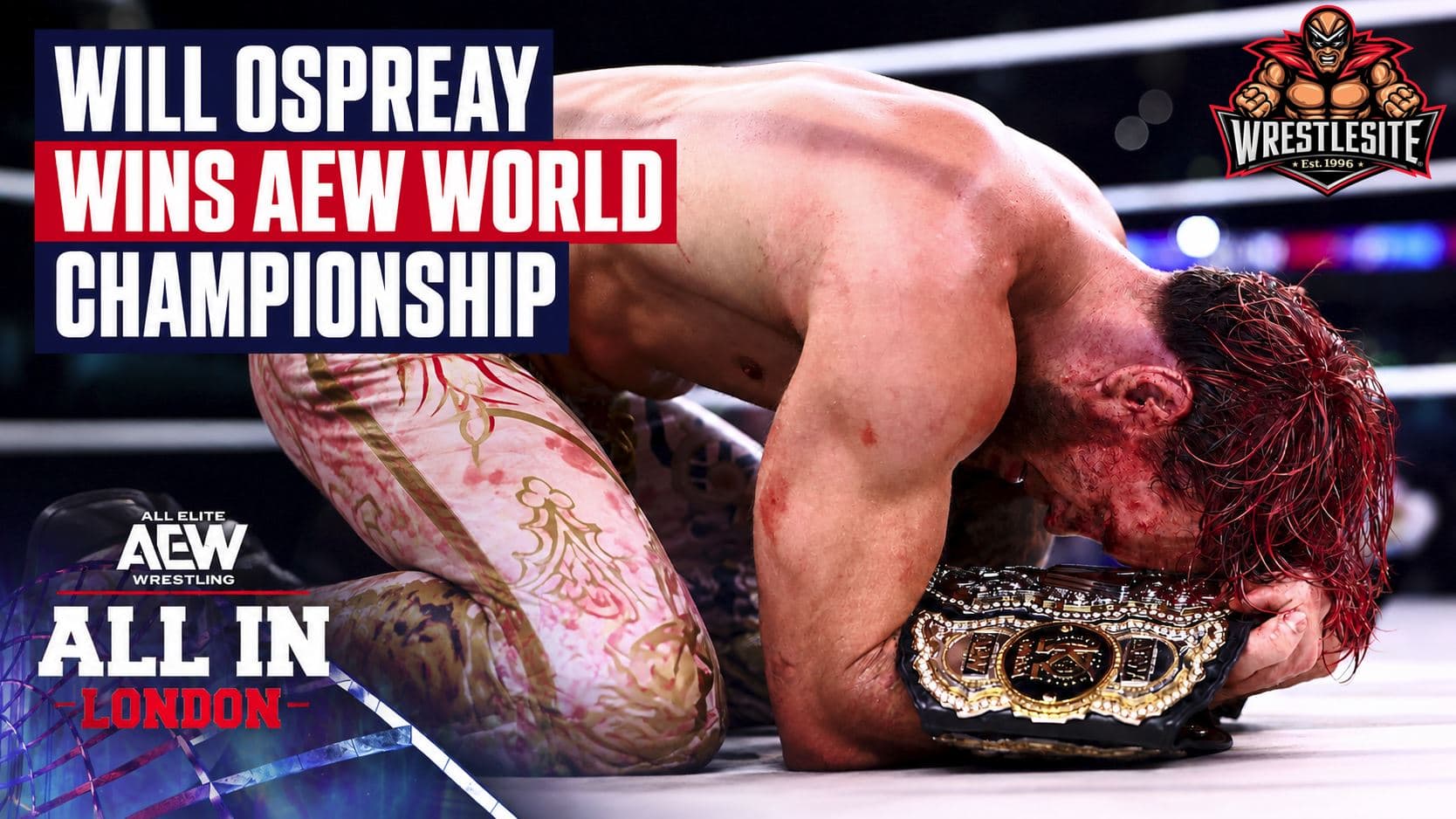 Will Ospreay defeats Kenny Omega at Wembley Stadium to capture the AEW World Championship gold