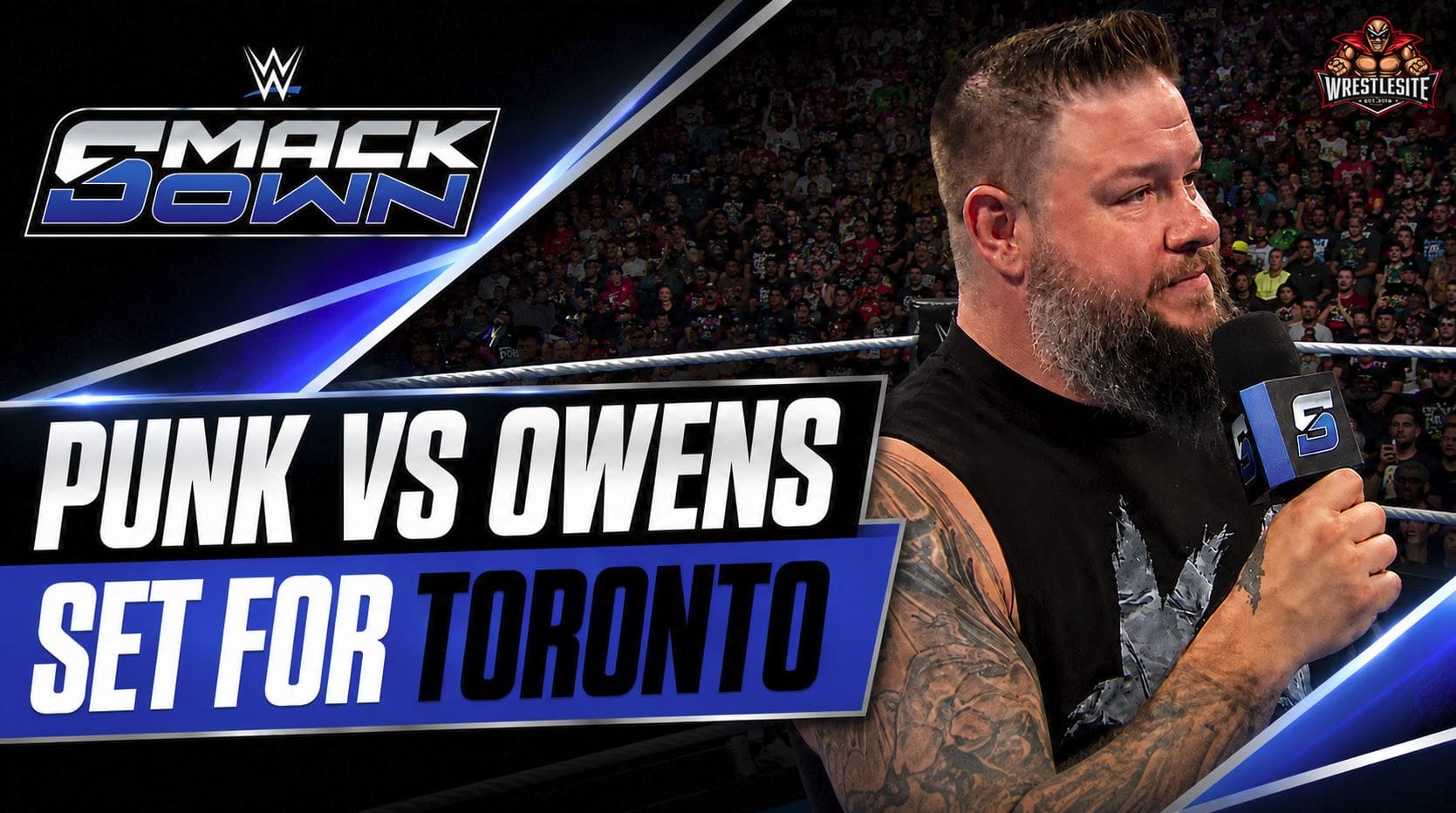 CM Punk and Kevin Owens confront each other before their Undisputed WWE Championship match