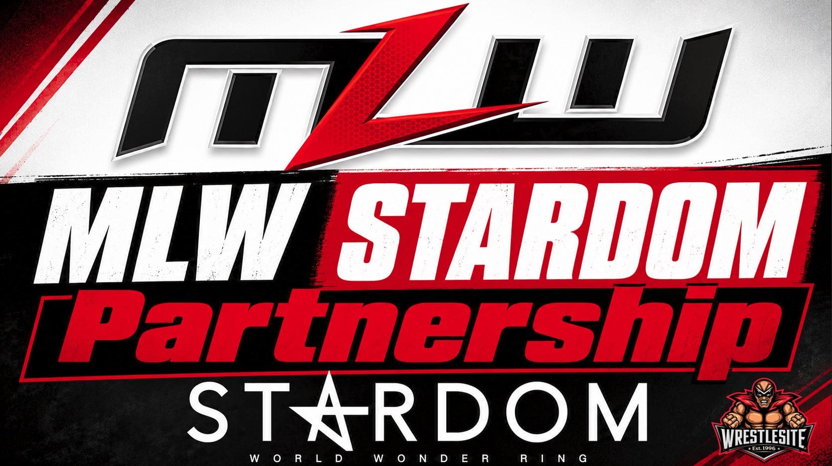 MLW and STARDOM logos appear together as both wrestling promotions announce a new strategic partnership