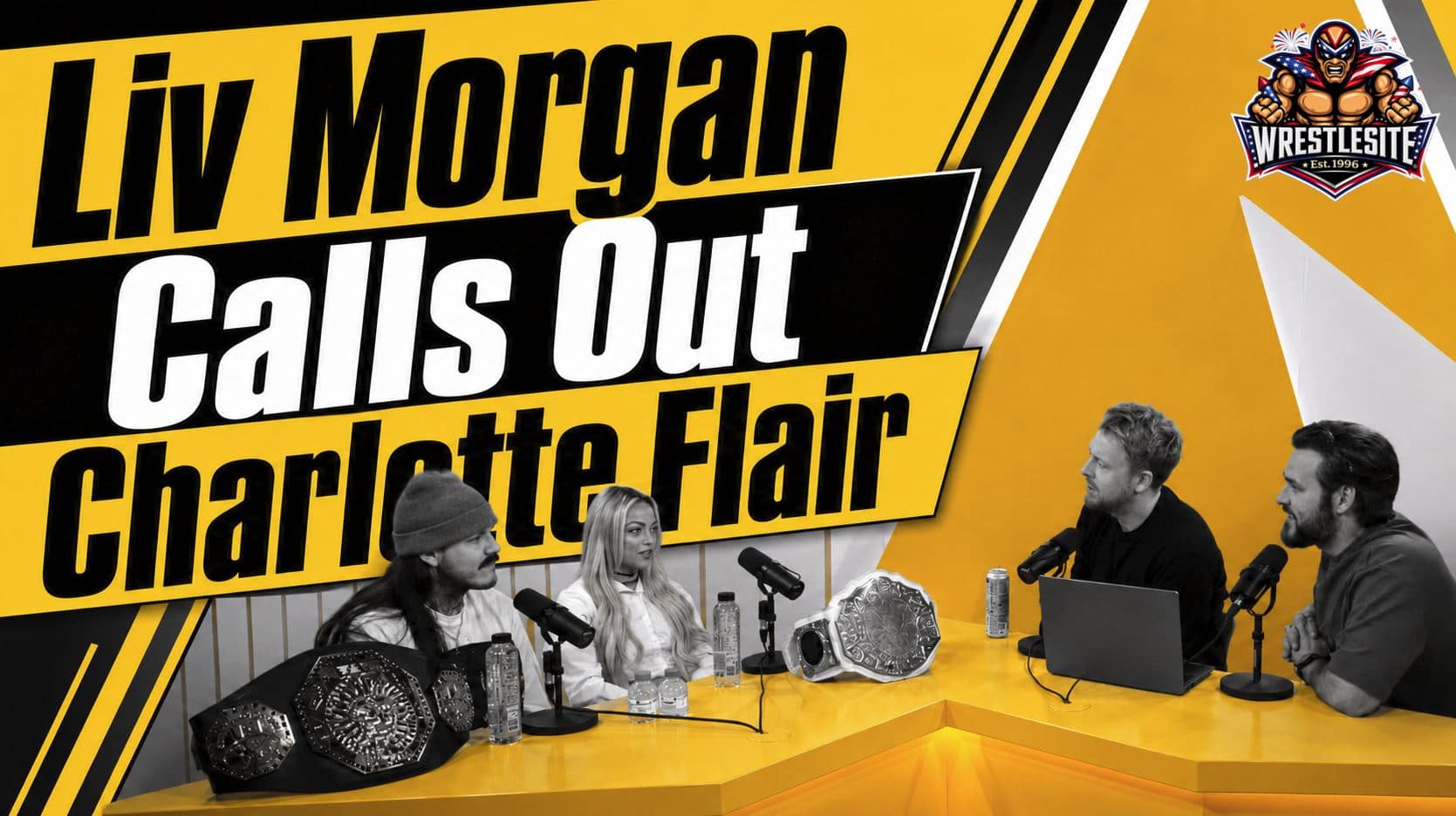 Liv Morgan reacts after Charlotte Flair pulls her hair during their WWE Queen of the Ring match