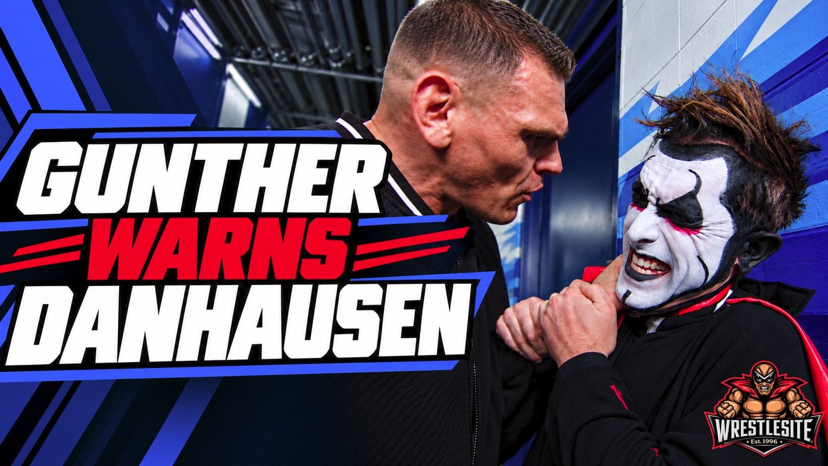 Gunther confronts Danhausen during WWE SmackDown interview before the Money in the Bank qualifying match