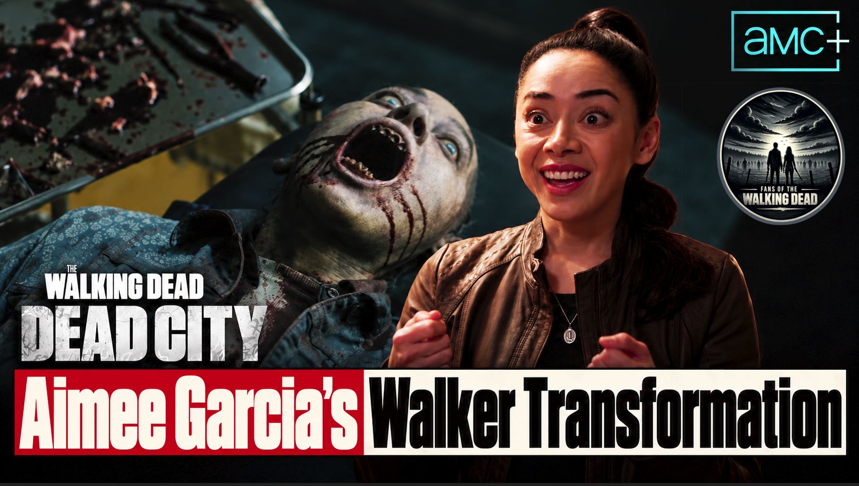 Aimee Garcia showcases Renata’s walker makeup, contacts, and prosthetic teeth in Dead City behind-the-scenes footage