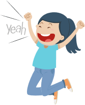 Happy preschool girl smiling