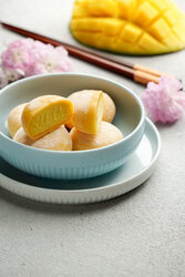 Mochi,ice,cream,with,mango,,traditional,japonese,rise,sweets