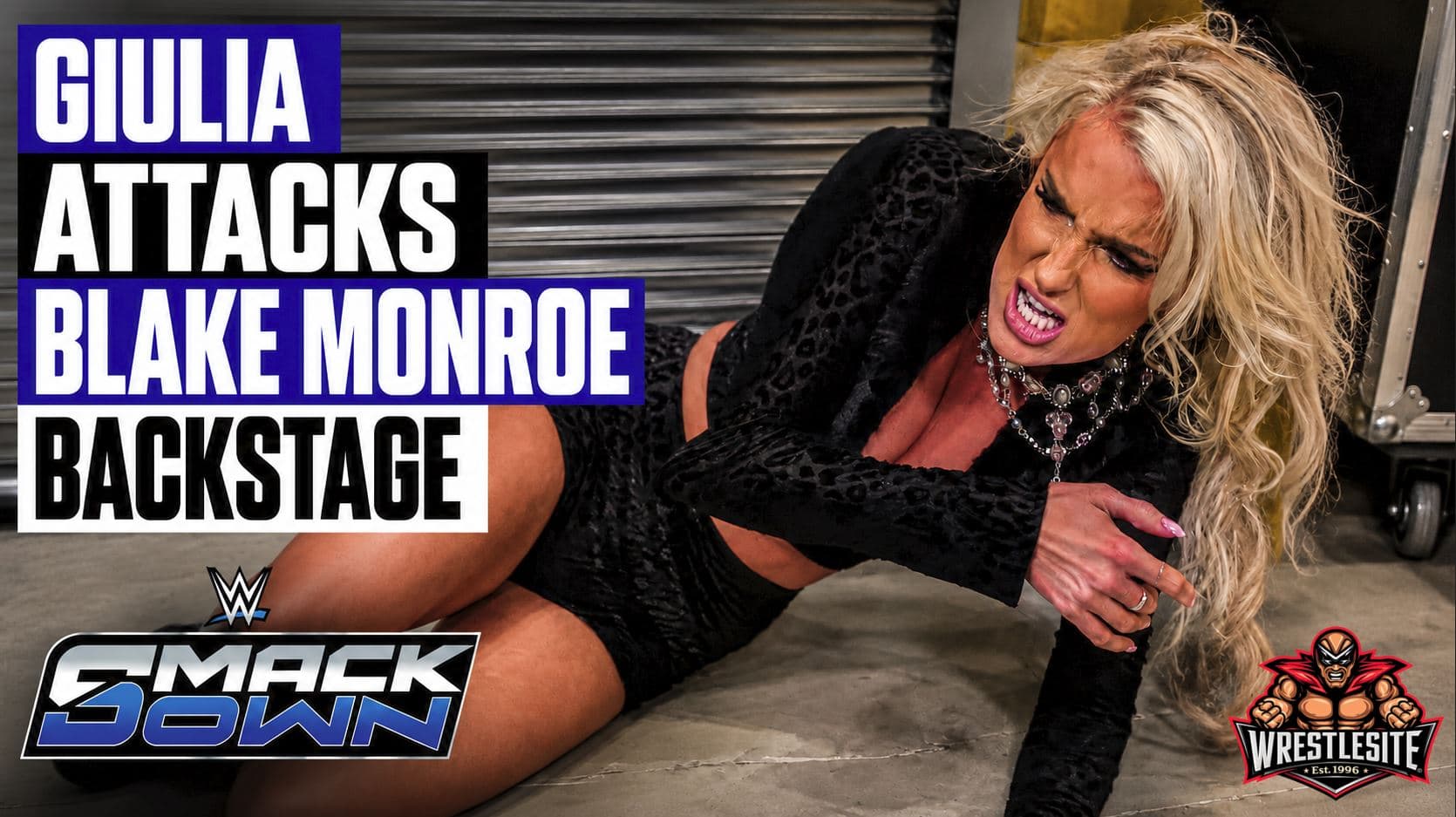 Giulia attacks Blake Monroe backstage after Monroe dismisses their scheduled SmackDown match as beneath her standards
