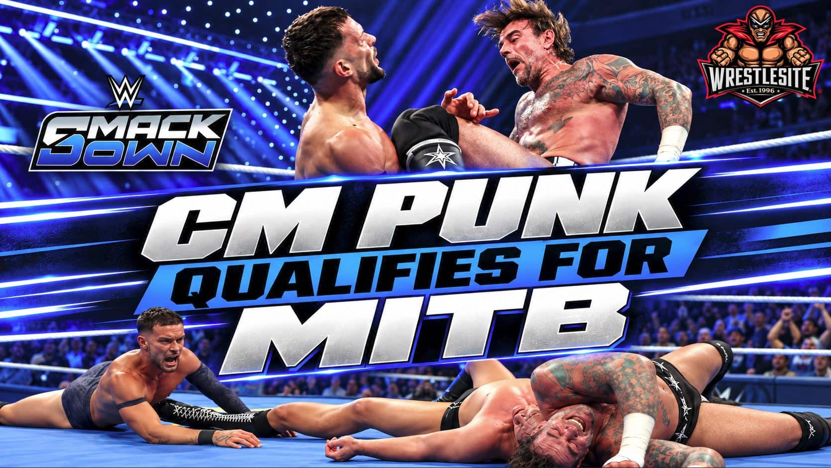 CM Punk pins GUNTHER after Finn Bálor’s Coup de Grâce in WWE MITB qualifier match