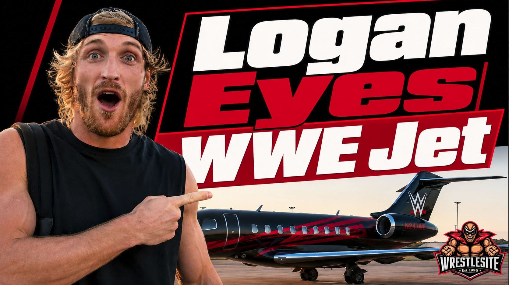 Logan Paul reacts to WWE former corporate jet being listed for sale at nearly ten million dollars