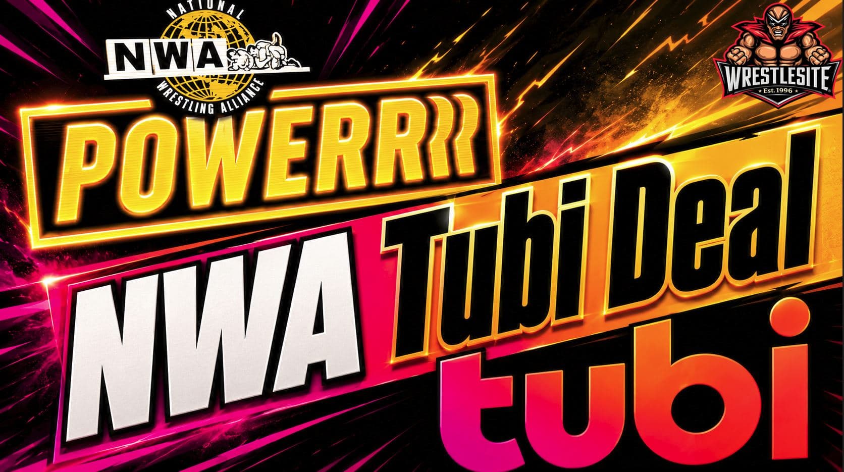 NWA Powerrr logo shown as Tubi distribution deal expands National Wrestling Alliance streaming presence