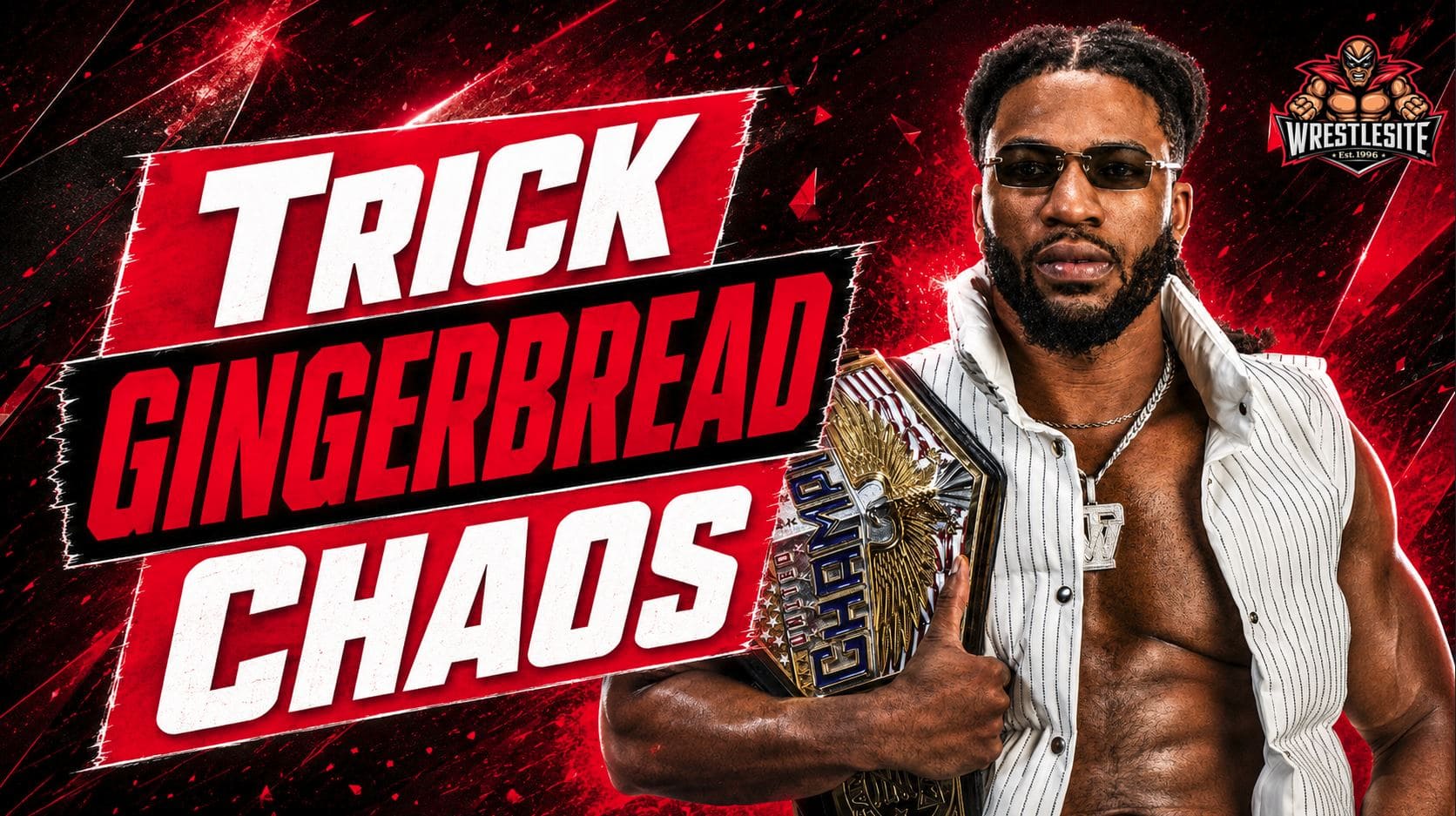 Trick Williams discusses the WWE Gingerbread Man storyline with Sami Zayn and Lil Yachty during the United States Title feud.