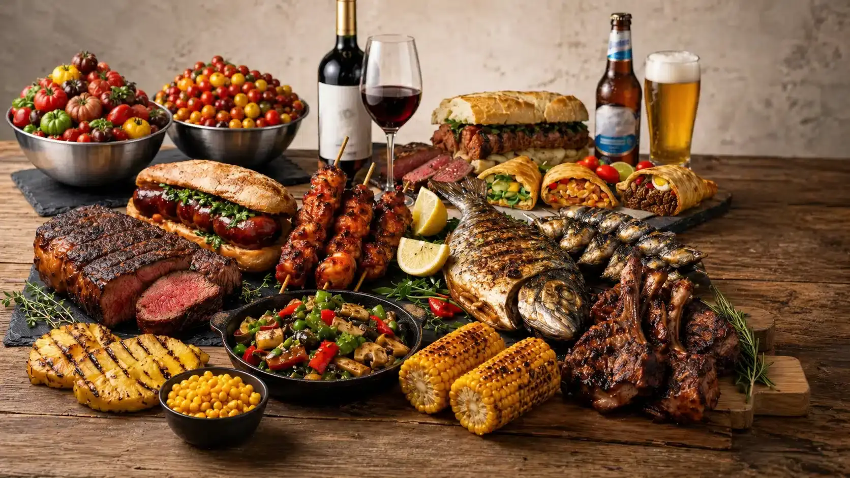 vielfalt an angeboten im Catering