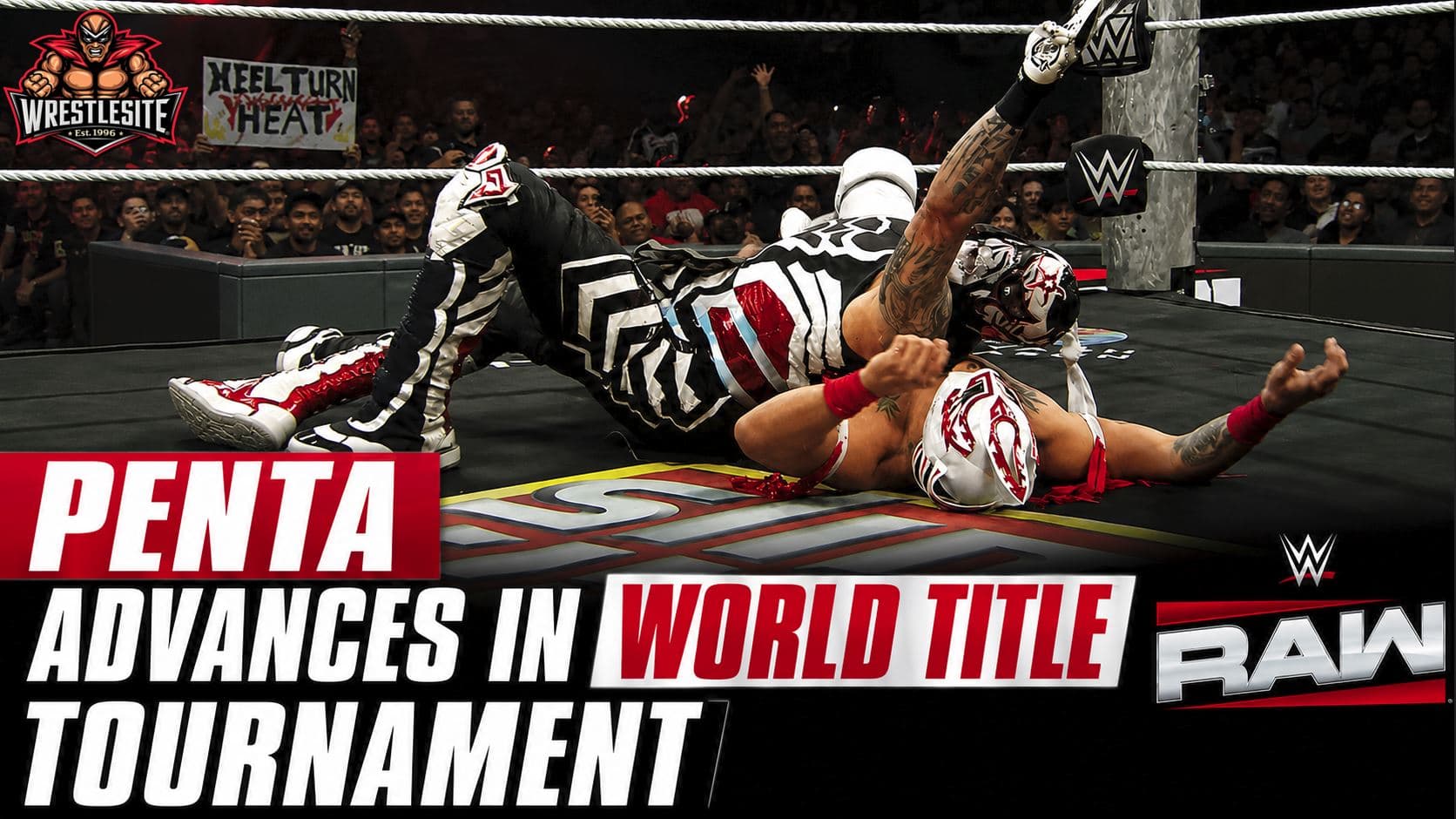 Penta delivers a Mexican Destroyer to Laredo Kid during the World Title No. 1 Contender’s Tournament on WWE RAW