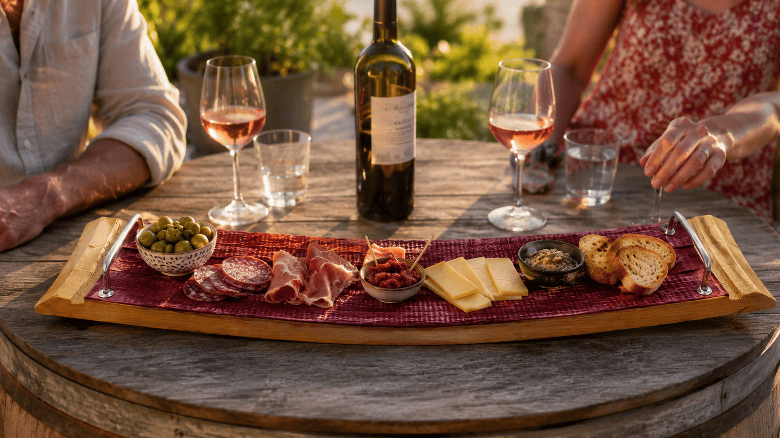 planche apéro douelles de barrique