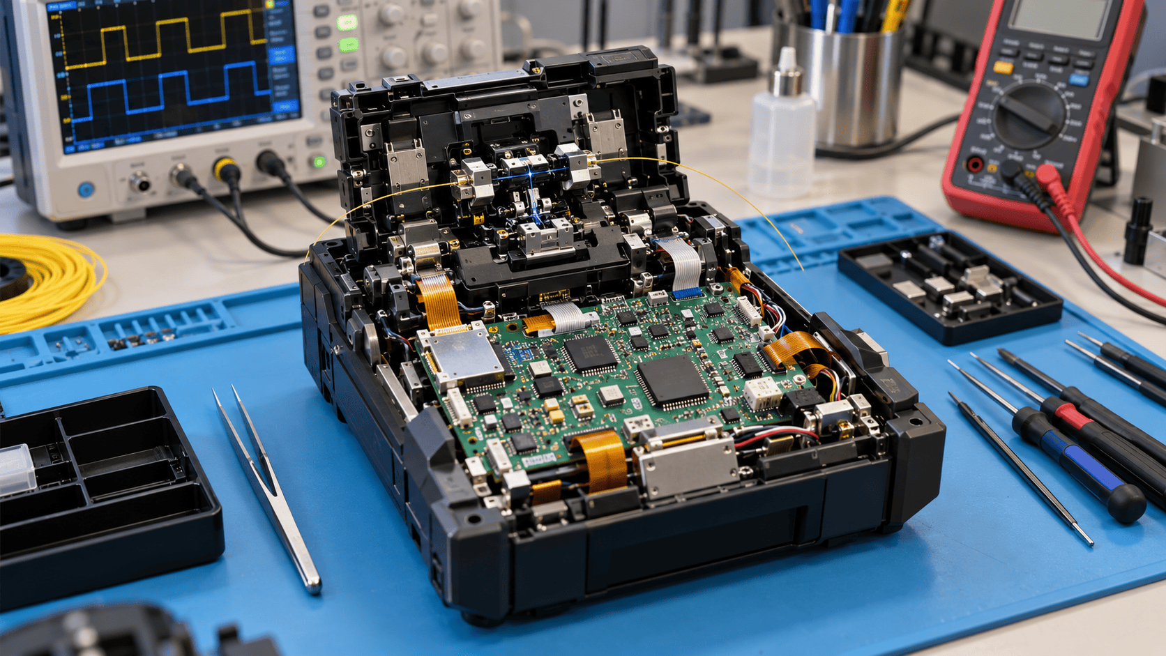 Fibre Optic Fusion Splicer Repair in Cornwall: Electronic Fault Diagnosis and Assessment