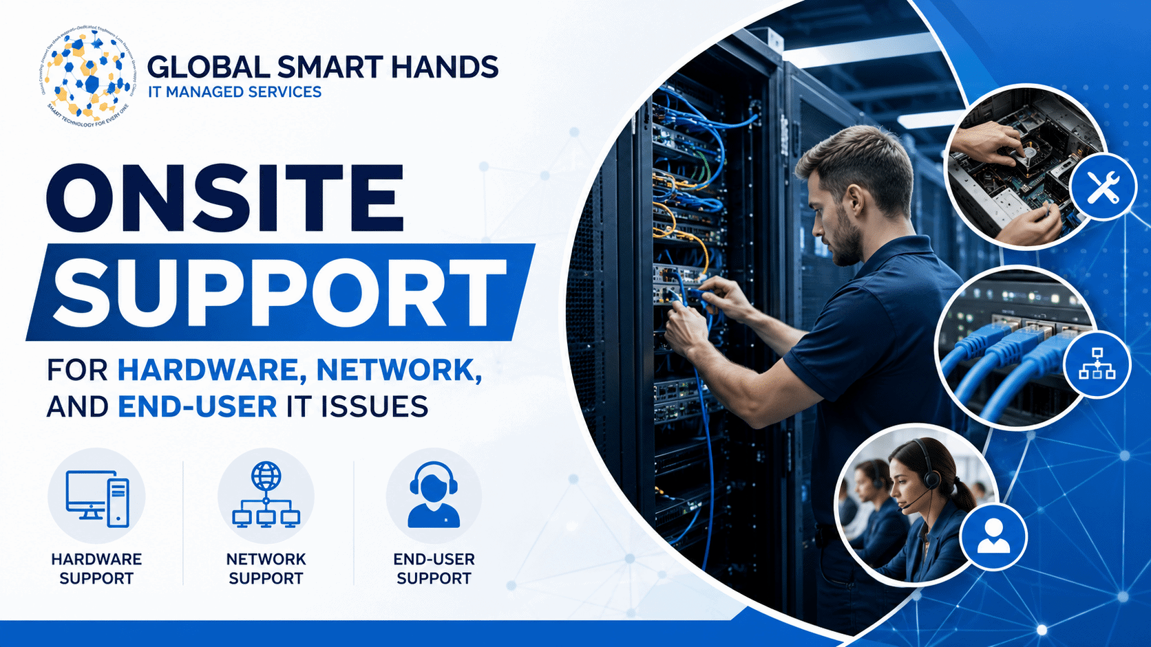 Onsite IT support services infographic