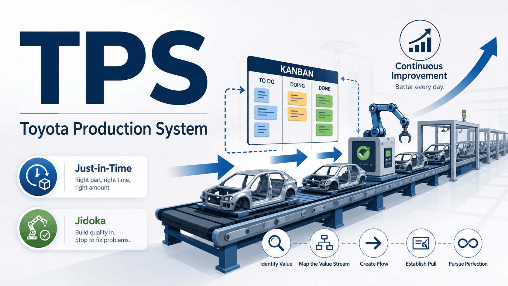 TPS（トヨタ生産方式）とは？ジャストインタイム・自働化の歴史からAIマーケティングへの応用まで徹底解説
