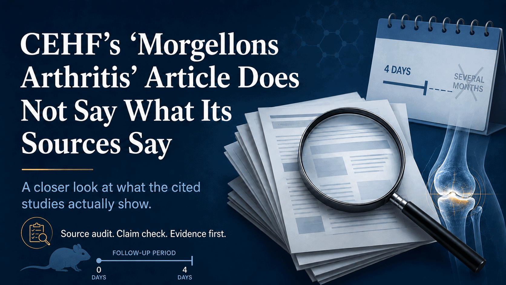 Morgellons arthritis source audit of CEHF claims and cited studies