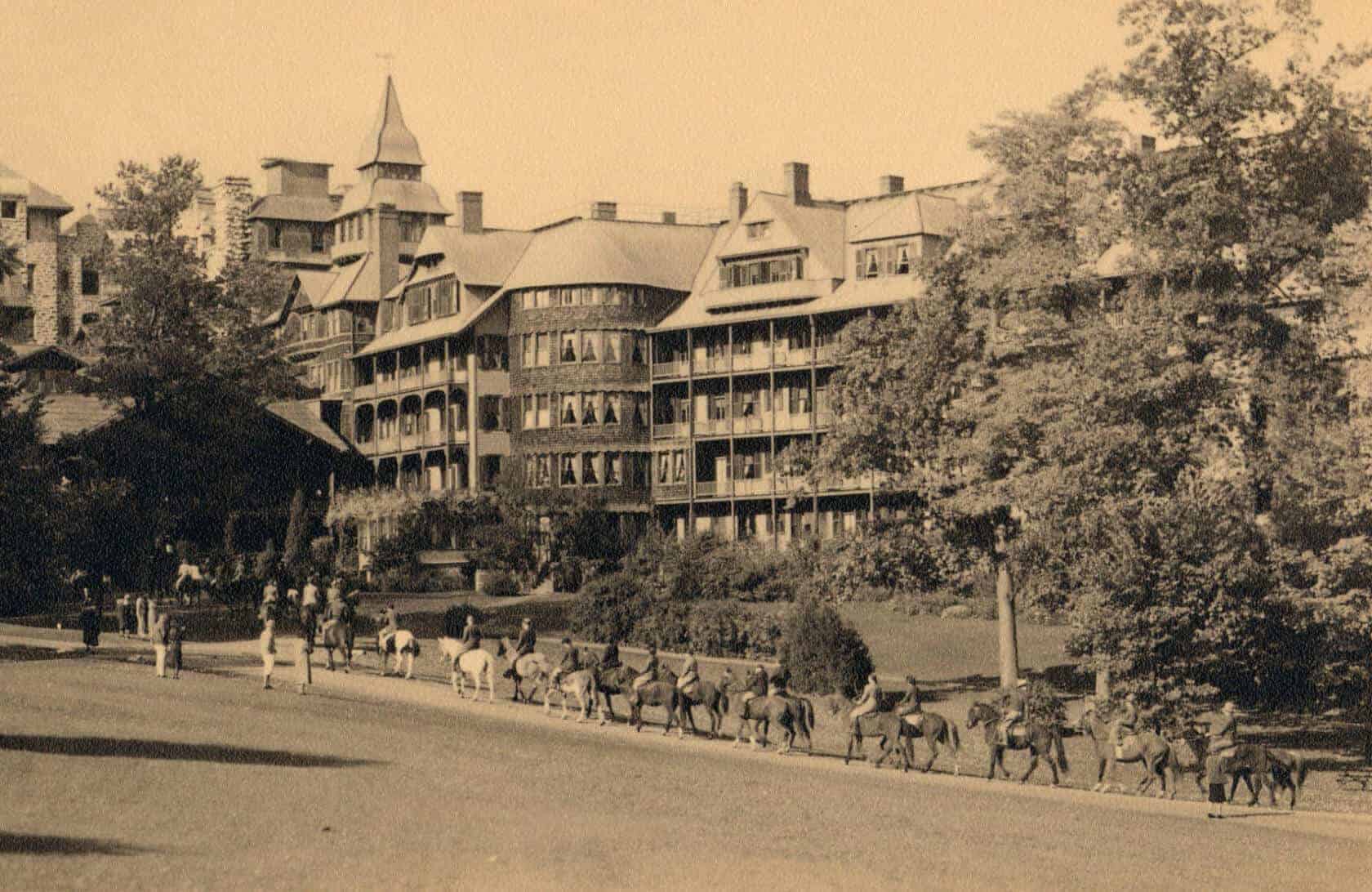 People Atop Horses in 1937 at Mohonk