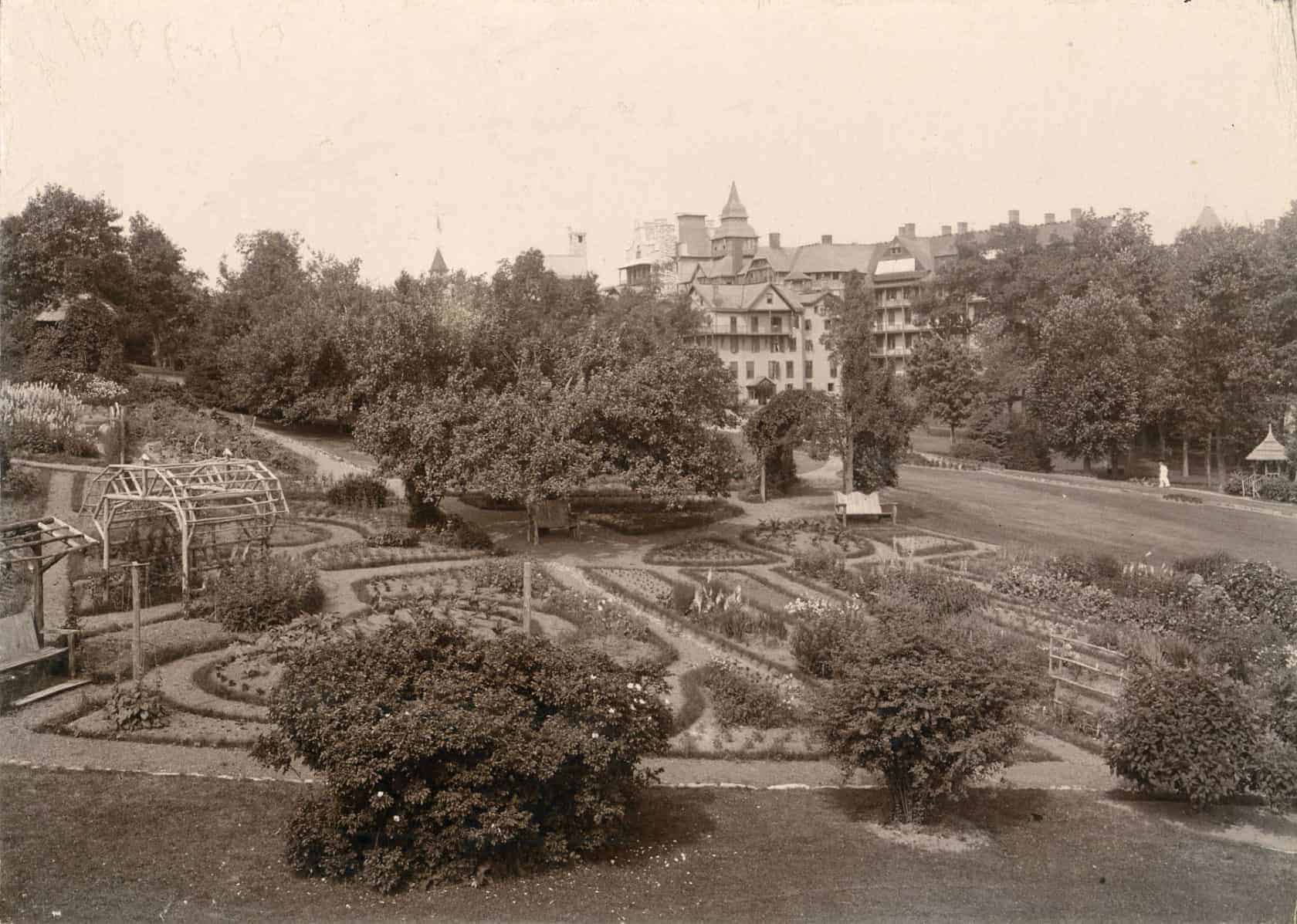 View of the Manicured Garden at Mohonk in 1901