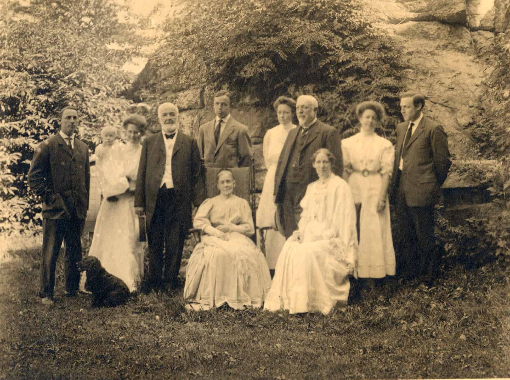 Three Generations of the Smiley Family Posing Together in 1907
