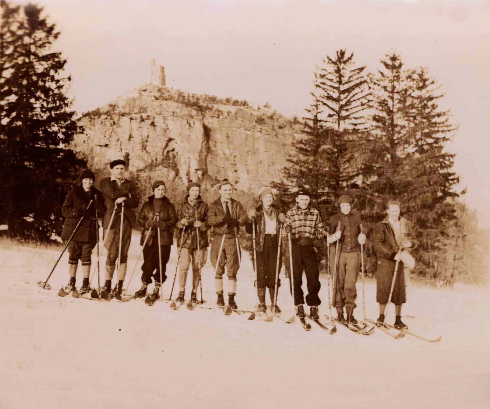 Members of the Adirondack Mountain Club Posing Together in 1935