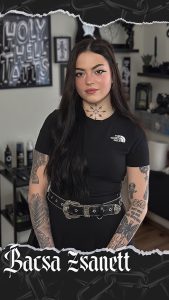 Bacsa Zsanett tetoválóművész tattoo art artist Ink Man Tattoo Studio Budapest