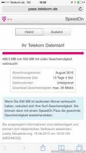 Gleich ist Feierabend. Die Tour hat mein Datenvolumen schon aufgezehrt.