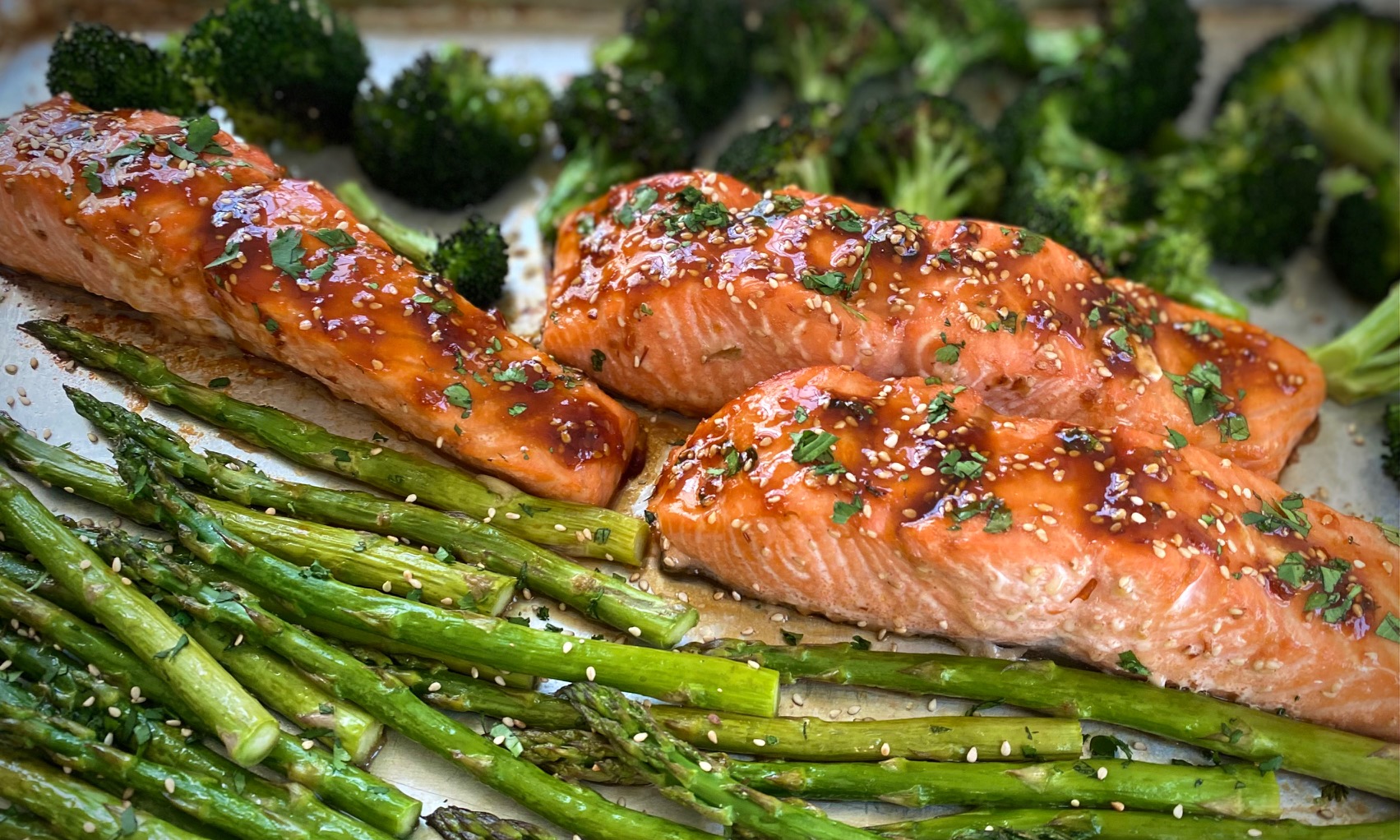 Sheet Pan Salmon With Asparagus