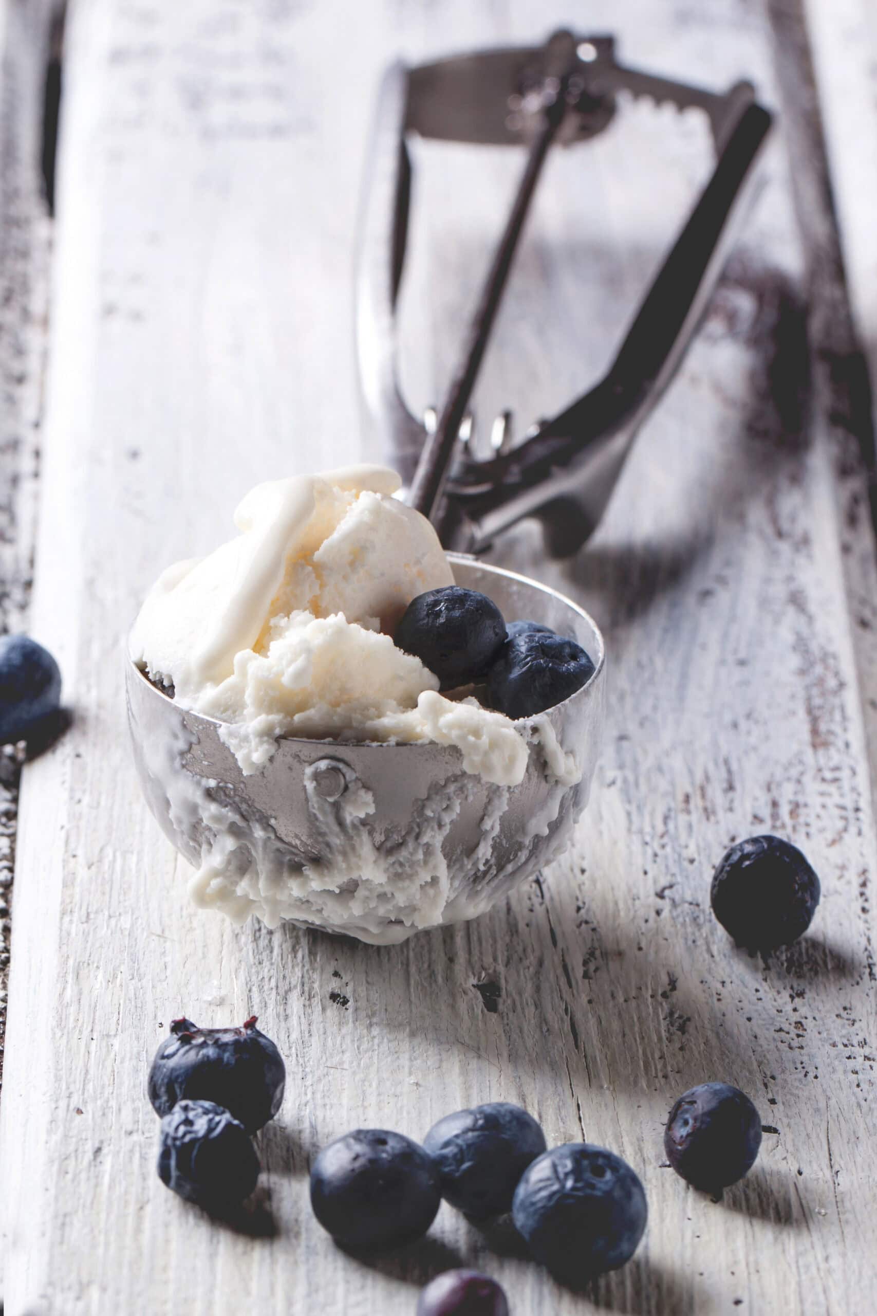 Ice Cream With Blueberries