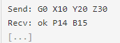 octoprint g0 x10 y20 z30 example