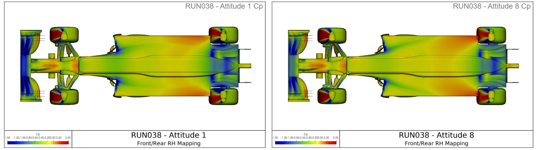 two images from cfd simulation post processing