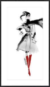 Modern Fashion I Red Crop - 10cm Mount Board