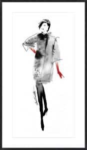 Modern Fashion II Red Crop - 10cm Mount Board