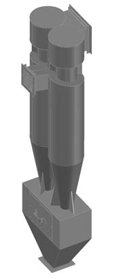 Чертеж циклона ЦН-11-400 (3D модель)