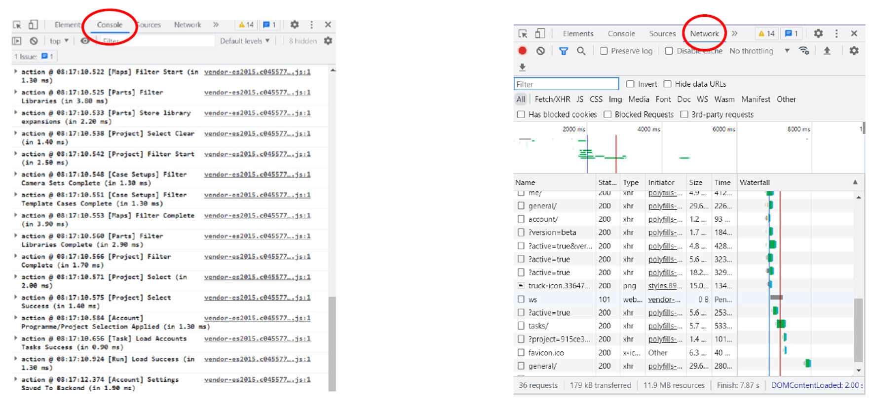 Accessing the developer console 2