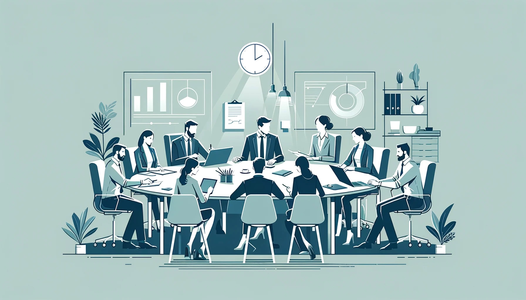 board meeting, teamwork, business