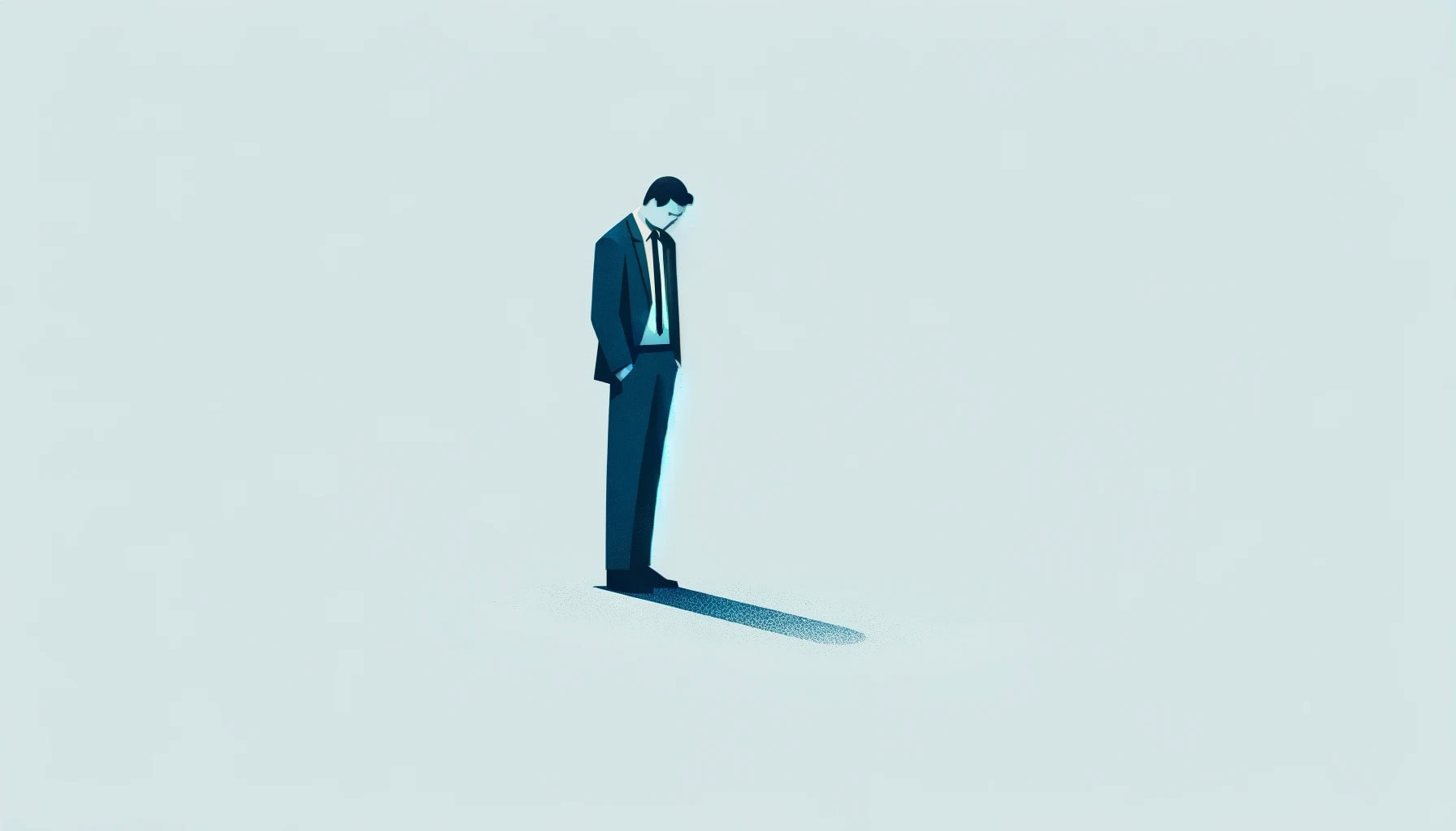 businessman looking sad and lonely