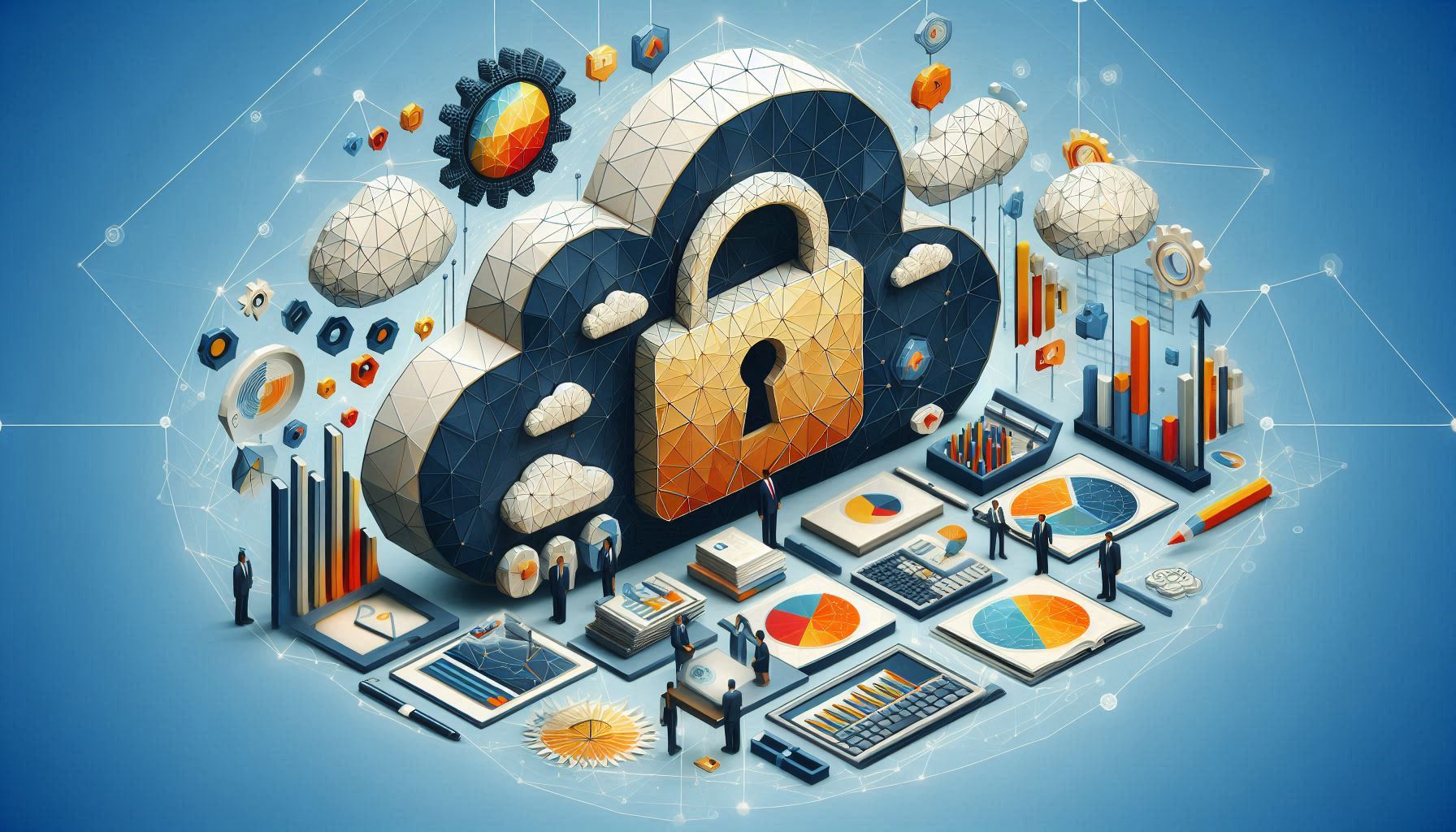 Image depicting cloud computing and security, highlighting Microsoft Cloud Solutions that enhance business potential.