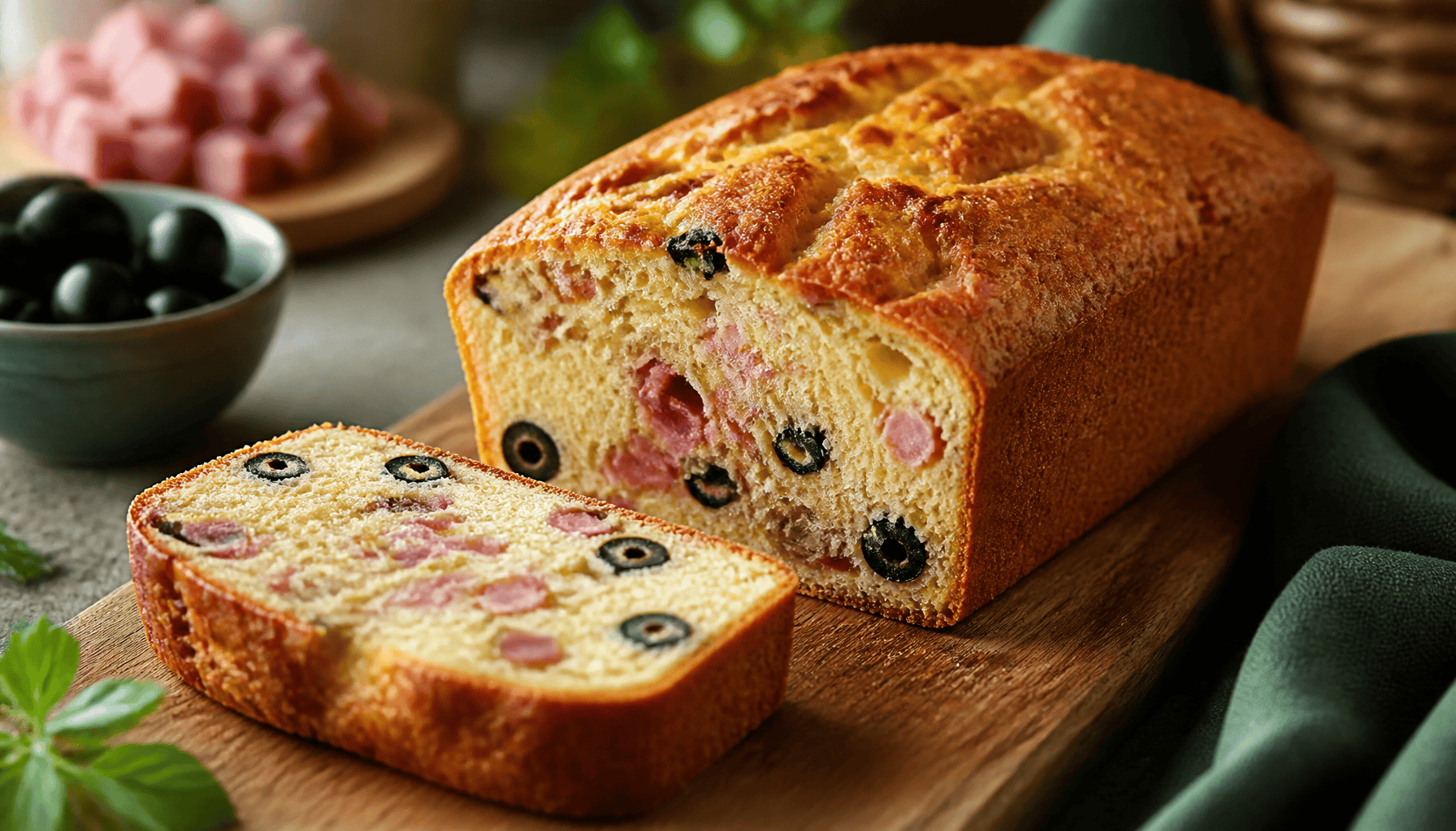 Cake au jambon et olives : la recette salée qui régale tout le monde