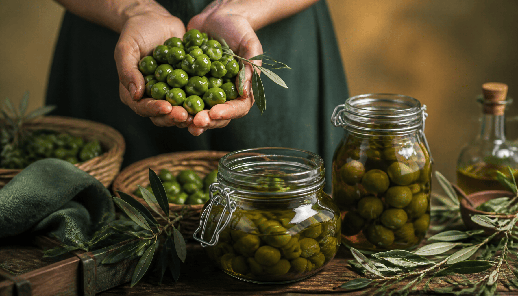 Recettes d&rsquo;olives vertes maison : de la cueillette au bocal