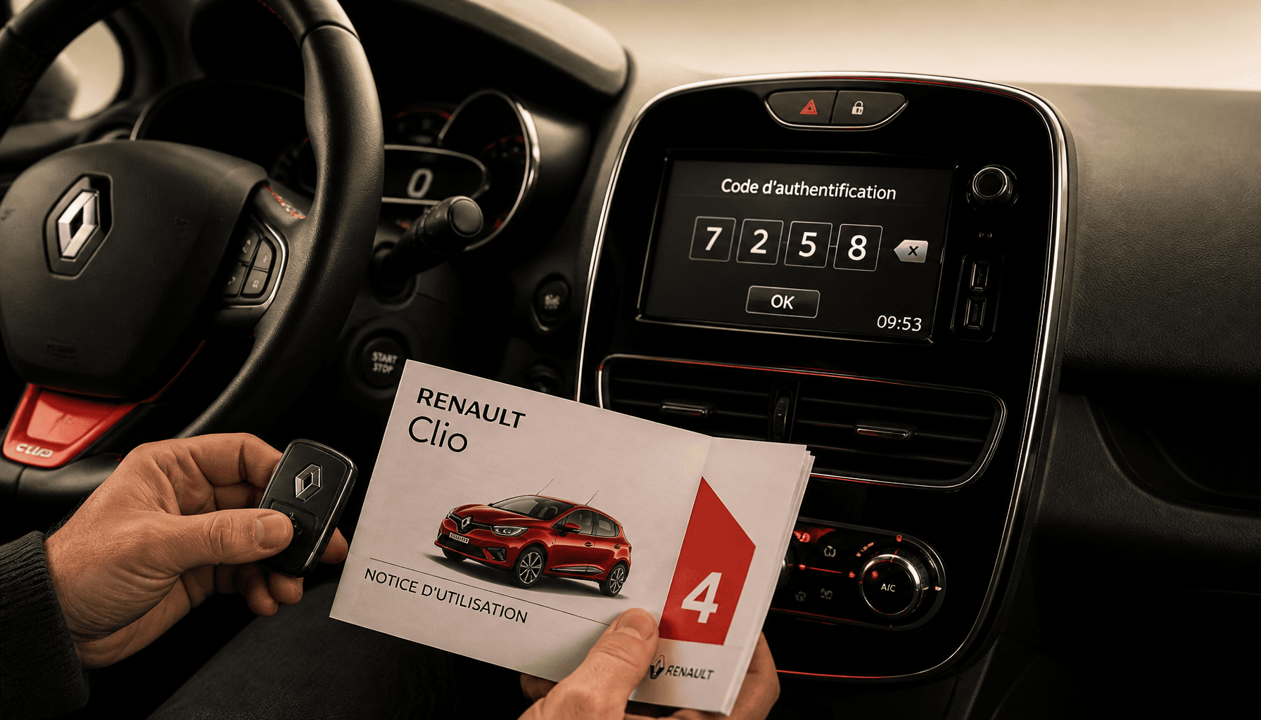 Code authentification Clio 4 : où le trouver et comment le récupérer sans se prendre la tête