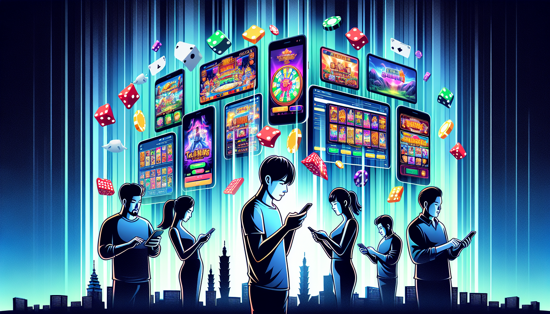 Illustration of mobile gaming accessibility for Taiwanese players