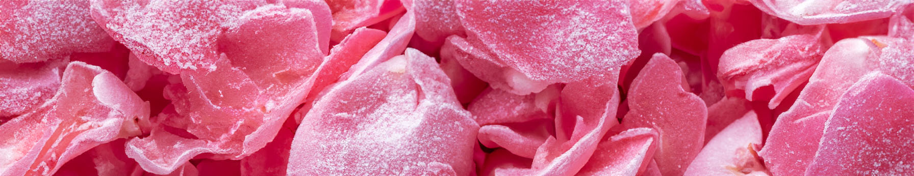 crystallized rose petals in perfumes