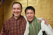 Mit Tashi Dhendup in Punakha, Bhutan